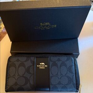 Coach Black Signature Wallet